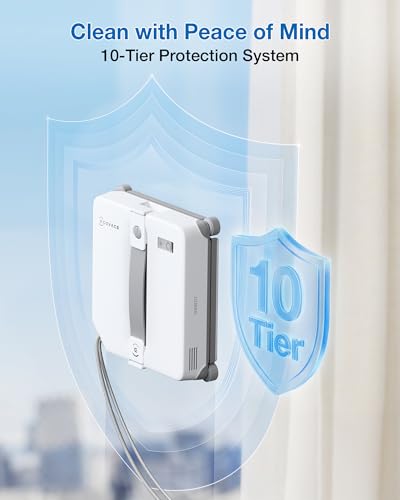 ECOVACS WINBOT MINI2 Window Cleaning Robot, Robot Window Cleaner with 5 Smart Cleaning Modes, Win-SLAM 4.0 Navigation, Automatic Glass Cleaner for Windows, Mirrors & Glass Doors