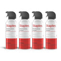 Staples Compressed Air Duster – 10 oz. Cans for Electronics, Keyboards & Office Devices, 4‑Pack