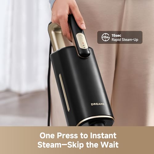 DREAME SH10 Steam Mop with Detachable Handheld Steamer, 13-in-1 Portable Steam Cleaner, 3.8 lbs Lightweight Body, 15sec Steam-Up, 212℉ Steam Cleaning, 350ml Water Tank, Steam Safety System