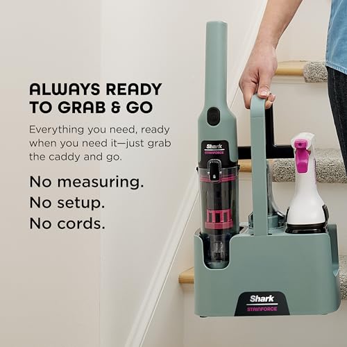 Shark StainForce Cordless Spot Cleaner, Dual-Activated Easy Spray Formula, OXY-Powered Stain Cleaning, Indoor + Outdoor, Carpets, Upholstery, Car Seats & Stairs, Pet Urine & Odor Remover, HX101
