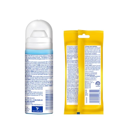 Lysol To Go Bundle - 1.5 Ounce Crisp Linen Disinfectant Spray and Lemon Lime Disinfecting Wipes Flat Pack