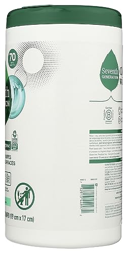 Seventh Generation Multi-Surface Wipes, Garden Mint Scented, 70 Count