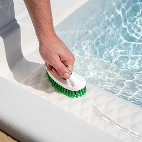2 1/2 in W Scrub Brush, Stiff, 5 1/2 in L Handle, 7 in L Brush, Green, Polypropylene, Santoprene - 1 Each