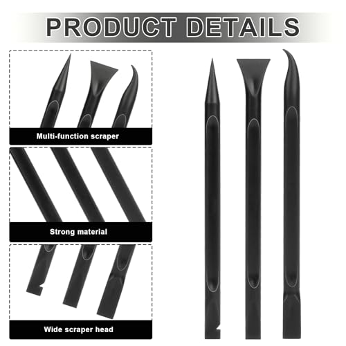 Crevice Cleaning Tool, 9 PCS Carbon Fiber Plastic Scraper Tool Car Detailing Brush Set Non-scratch Multi-purpose Scraper for Clean Small Narrow Spaces and Gaps, Remove Stickers Labels Oil Stains Dirt