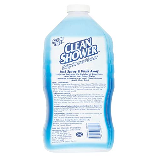 PACK OF 6 - Clean Shower Daily Shower Cleaner Refill, 60 fl oz