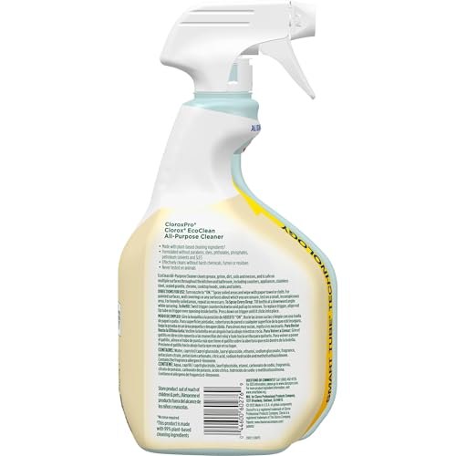 CloroxPro Clorox EcoClean All-Purpose Cleaner Spray Bottle, 32 Fluid Ounces, Pack of 9