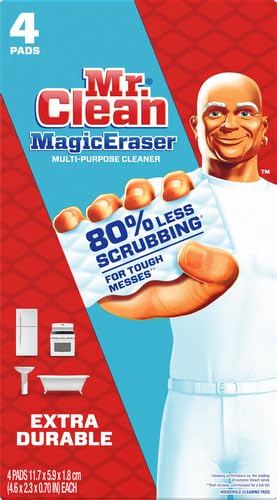 Mr. Clean Magic Eraser Extra Durable Scrubber & Cleaning Sponge, 4 Count (Pack of 1)