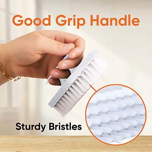 Nail Brush for Cleaning Fingernails, Nail Scrubber Brush, Toe Foot Hands Fingernail Brush Cleaner- Small Scrub Brush- All-Purpose Stiff Cleaning Brush (3 Pack, White)