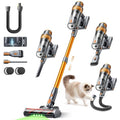 EzyTidy Cordless Vacuum Cleaner, 55KPa 650W 70Mins Stick Vacuum Cleaners for Home, Self-Standing Handheld Vacuum with 3.3Ft Extendable Hose, LED Touch Screen for Pet Hair/Floor/Carpet