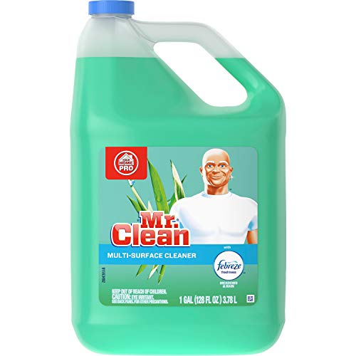 Mr Clean Liquid All Purpose Cleaner Home Pro with Febreze Meadows and Rain 128 Oz(Pack of 4)