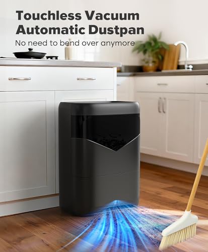 LyriFine Pro Touchless Vacuum Automatic Dustpan, 20Kpa Suction Ultra Fast & Powerful Hair Vacuum for Salons Pet Hair Food, Auto Sensors, 6L Large Capacity Corded Canister Vacuum, Bagless, 2 Modes