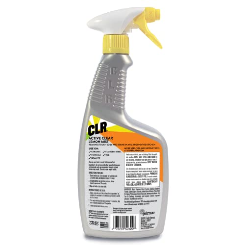 CLR Active Clear Daily Probiotics Cleaner, Lemon Mist, 22 Ounce Spray (Pack of 6)