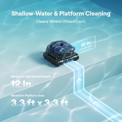 Beatbot Sora 10 Cordless Pool Vacuum Robot for Inground & Above Ground Pools, 6800 GPH Suction, Floor/Wall/Waterline/Shallow Area Cleaning, Waterline Parking, 300 Mins Runtime, Midnight Blue