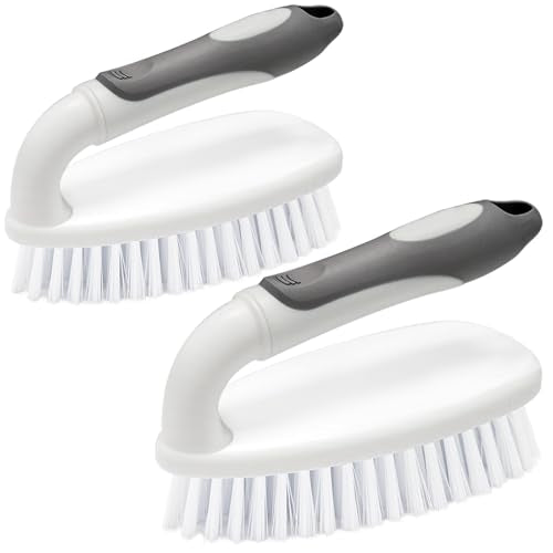 Scrub Brushes for Cleaning Bathtub Scrubber Heavy Duty Scrub Brush with Handle Stiff Bristle Cleaning Brush for Shower, Kitchen, Sink, Bathroom, Floor