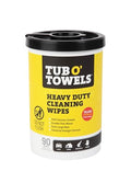 Tub O' Towels Heavy-Duty Multi-Surface Cleaning Wipes – Extra-Large 10" x 12", 90-Count Canister – Removes Grease, Tar, Ink & Tough Stains – Safe for Home, Auto, Garage & More