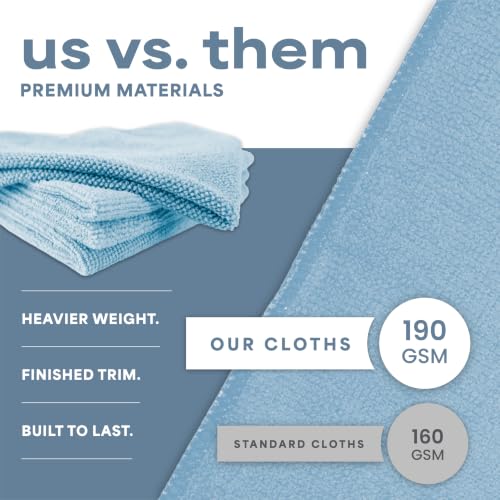 S&T INC. 100 Pack of Microfiber Cleaning Cloth, Bulk Microfiber Towel for Home, Reusable and Lint Free Cloth Towels for Car