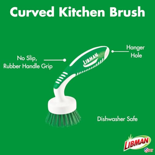 Libman Curved Kitchen Brush | Case of 6