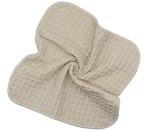 VeraSong Microfiber Kitchen Cleaning Cloth, 12inch X 12inch, 6 Pack, Khaki