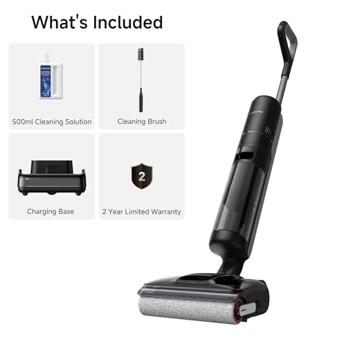 DREAME H12 Pro Gen2 Vacuum Mop, 0 Tangle Wet Dry Vacuum Cleaner, Cordless Vacuum Mop All-in-One for Hard Floors, 180° Lie-Flat Floor Cleaner Machine with 194°F Hot Self-Cleaning, 50Mins Runtime