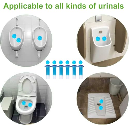 Solala 6 Packs Toilet Bowl Gel Stamp - Replacement Gel Toilet Bowl Cleaning Stamps Compatible with Scrubbing Bubbles, Stop Limescale and Rings, for Cleaning and Refreshing, 6 Pack with Dispenser