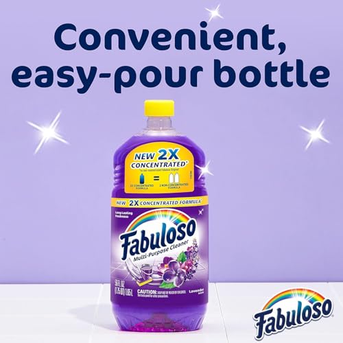 PURPUR Cloth and Fabulous 2X Concentrated Formula, Makes 67 Gallons Multi Purpose Household Cleaner for Floors Bundle with Microfiber, 2 Bottles