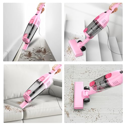 Vazone R6X Corded Stick Vacuum Cleaners for Home, 20Kpa Powerful Suction Stick Vacuum with 16Ft Cord, 2 in 1 Lightweight Handheld Vacuum Cleaner for Hardwood Floor Pet Hair