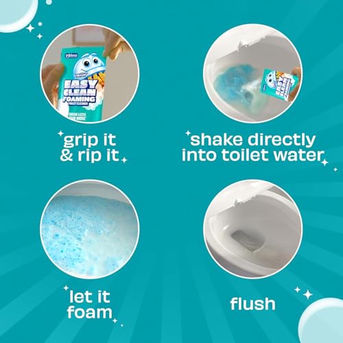 Scrubbing Bubbles Easy Clean Foaming Toilet Bowl Cleaner, Easy Toilet Drop In Powder Pouches, 3.5 Ounce (Pack of 10)