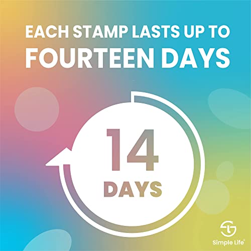 Simple Life Toilet Gel Stamp – Fresh Flower Scent, Anti-Limescale Toilet Cleaner Gel, Deodorizing & Long-Lasting Freshness, 32 Stamps Variety Pack