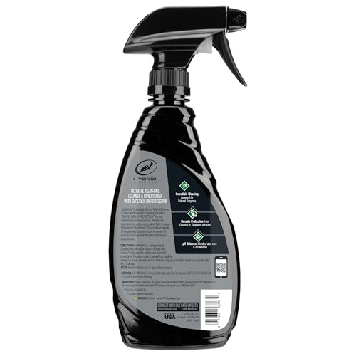 Turtle Wax Hybrid Solutions Inside Job, All Purpose Ceramic Interior Car Cleaner and Protectant, Cleans, Deodorizes and Protects Leather Car Seats, Vinyl, Rubber, and Plastic, 16 fl oz (Pack of 1)