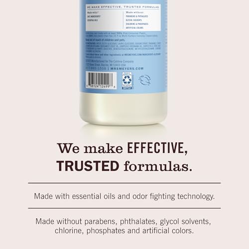 Mrs. MEYER'S CLEAN DAY Multi-Surface Everyday Concentrate, Rain Water Scent, 32 Fl Oz Bottle