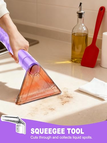 Portable Carpet & Upholstery Cleaner Machine for Pets, Spot, Stain, Couch Cleaner Machine with Powerful Suction and and Self Cleaning, Car/Auto Detailer, Lightweight Compact Design, Purple