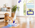 Steam Mops for Floor Cleaning, 1300W Floor Steamer with Detergent Chamber, 25S Heat Up, Lightweight Steamer for Cleaning with 2 Washable Pads, Safe for Tiles, Upholstery, Carpet, Hardwood