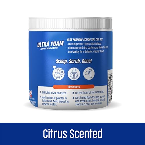 Ty-D-Bol Ultra Foam Toilet Bowl Cleaner - Provides Up to 8 Cleans - Citrus Scent - Fights Buildup and Eliminates Stains Using Immediate Foaming Action