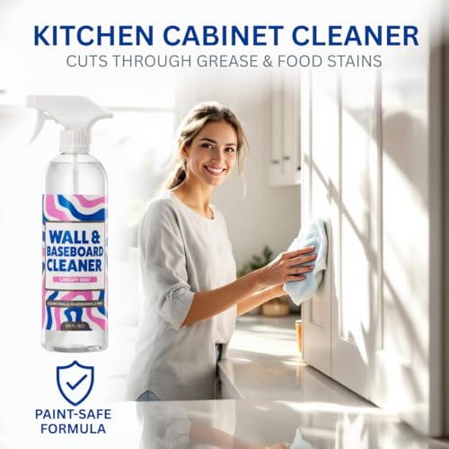 812 Wall & Baseboard Cleaner Spray – Safely Cleans Painted Walls, Baseboards, Kitchen Cabinets, Doors & More | Family & Pet Friendly | Made in America | 24oz.