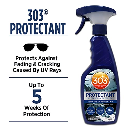 303 Products Automotive Protectant Spray, UV Protection for Car Interior & Exterior – Protects Vinyl, Plastic & Rubber, Repels Dust & Dirt, Matte Finish, 16 oz