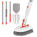 SetSail Tile Tub Scrubber Brush 3-in-1 Shower Scrubber with 52-inch Adjustable Long Handle Shower Cleaner Brush and 3 Detachable Replacement Brush Heads for Cleaning Bathroom Kitchen Walls Tub Tile
