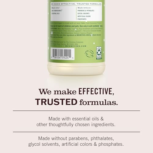 MRS. MEYER'S CLEAN DAY Multi-Surface Cleaner Spray, Cruelty Free Formula, Iowa Pine, 16 fl. Oz (Pack of 3)