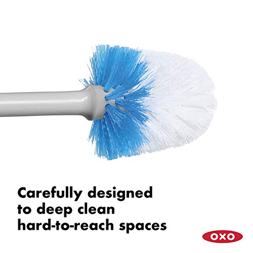 OXO Good Grips Compact Toilet Brush & Canister - Gray