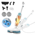 Aspiron Steam Mop, 10-in-1 Steam Mop and Handheld Steamer, 15s Heat-Up, Self-Rotating Scrub Pads, 2 Steam Modes with Spray,500ML Removable Tank,LED Light,Floor Steamer for Hardwood,Tile, Carpet,Car