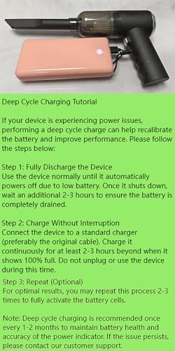 YUNYILAN Wireless Handheld Car Vacuum Cleaner High Power Rechargeable Household Mini Vacuum, Vacuum for Desk, Home and Office Dust Cleaning, Protable Vacuum Cleaner for Car