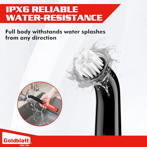 Goldblatt 18-Piece Cordless Electric Spin Scrubber Kit, Handheld Power Brush for Bathroom, Kitchen, Shower, Tile, Grout and Household Surfaces