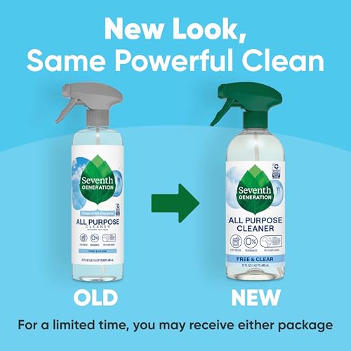 Seventh Generation All Purpose Cleaner, Free & Clear, Cuts Grease, 23 Fl Oz