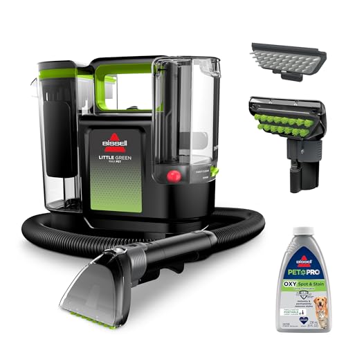BISSELL® Little Green® Max Pet SmartMix Portable Carpet and Upholstery Deep Cleaner, Car/Auto Detailer, with SmartMix Technology, Self-Cleaning Tough Stain Tool and Pet Hair Removal Tool, 38572