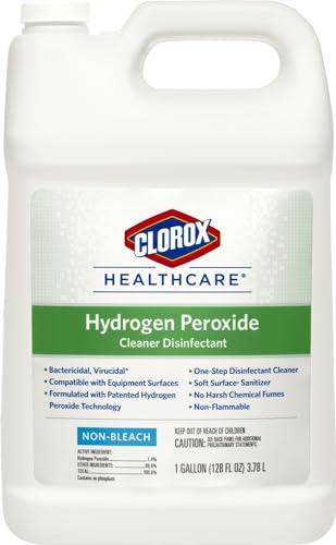 Clorox Healthcare Hydrogen Peroxide Cleaner Disinfectant Refill, Bleach Free, 128 Fluid Ounces (Package May Vary)