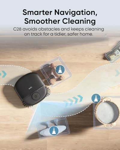 eufy C28 Robot Vacuum and Mop Combo,15,000 Pa Suction, HydroJet Always Fresh Roller Mop, Upgraded from X10 Pro, Zero-Tangle Design for Pet Hair, Auto Mop Washing&Drying, Self-Emptying&Refilling
