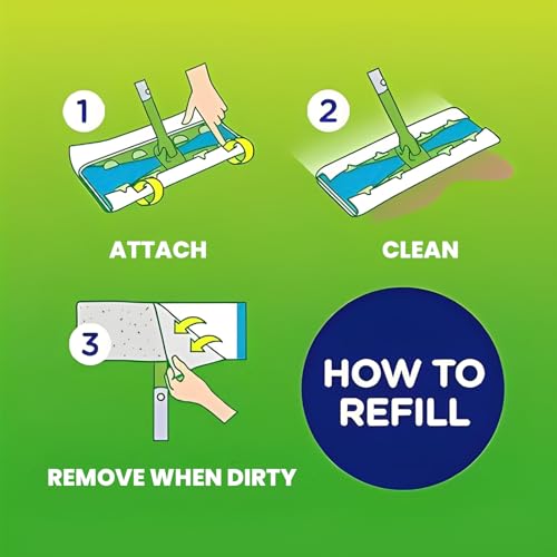 Upgraded Wet Mop Pads for Swiffer Sweeper Wet Mopping Cloths Refills,32 Count