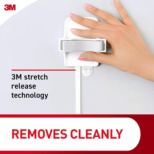 Command Broom Grippers, 2 Hangers and 4 Strips, Damage-Free Mop and Broom Holder Wall Mount, Household Cleaning Tool Organizer for Kitchen, Laundry Room, Closet, Holds up to 4 lb