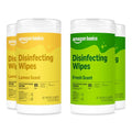 Amazon Basics Disinfecting Wipes, Lemon & Fresh Scent, Sanitizes, Cleans, Disinfects, Deodorizes, 340 Count (4 Packs of 85), Packaging May Vary