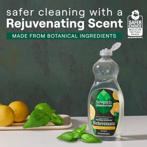 Seventh Generation Hand Dish Liquid Yuzu Basil Rejuvenating 19 fl oz