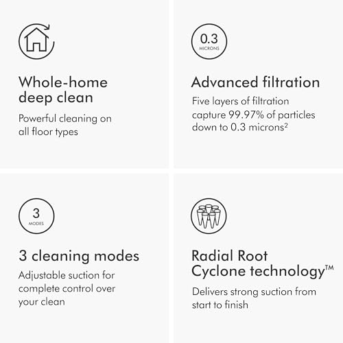Dyson Ball Animal 3 Upright Vacuum, Corded, 290AW, De-tangling Motorbar Cleaner Head for All Floors, 3 Suction Modes